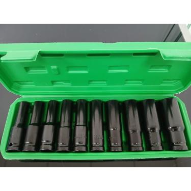 Imagem de Jogo de Soquetes de Impacto Longo 1-2 10 a 24mm 10 Peças Kit Profissional para Ferramen...