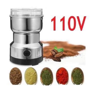 Imagem de Moedor de Café Elétrico 150W para Grãos e Sementes Portátil Prata 110V OEM