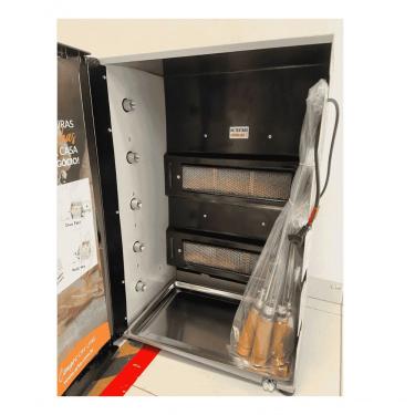 Imagem de Churrasqueira a Gás com Assador Rotativo Tipo Forno com 5 Espetos AGR-05 Bivolt para Ch...