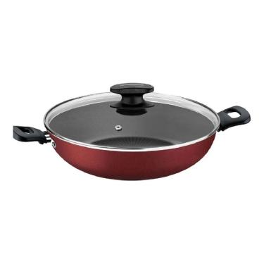 Imagem de Panela Wok Loreto Frigideira-Wok Alumínio com Revestimento Interno Antiaderente 28CM Ta...
