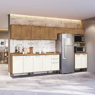 Imagem de Cozinha Compacta 6 Peças com Torre Quente Linna Canela/Off White