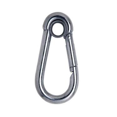 Imagem de Mosquetão com Trava 5 X 50MM Galvanizado - Carga de Trabalho 100 KGF Prata Carbostorm