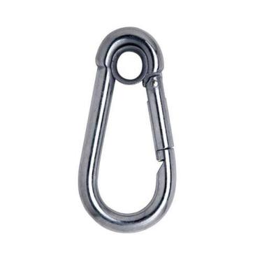Imagem de Mosquetão com Trava 8 X 80MM Galvanizado Carga 230 KGF em Aço Maleável Prata Carbostorm Universo