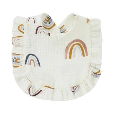 Imagem de Babador Floral De Algodão Para Bebês, Estilo Coreano Com Renda, Toalha