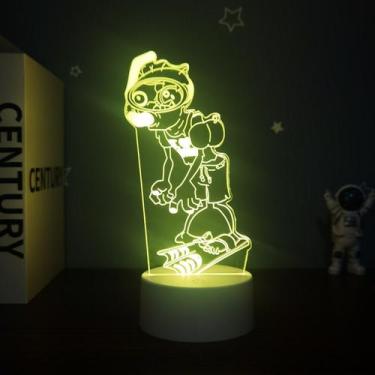 Imagem de Luz noturna LED 3D Plants vs Zombies Snorkels Mudança de cor - yiweisa