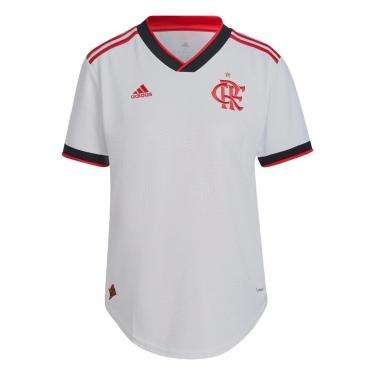 Imagem de Camisa 2 CR Flamengo 22/23 Feminina-Branco Adidas-Feminino