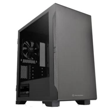 Imagem de Gabinete Tt S100 TG, Mini Tower, Com Fonte 600W, Lateral Vidro, Preto - Ca-3q9-60s1wz-00
