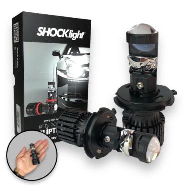 Imagem de Kit Led H4 Mini Projetor Canhão Eliptico Nano Shocklight