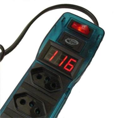 Imagem de Filtro de Linha Profissional 6T NBR Voltímetro Digital 10A - Multicraf