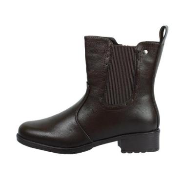 Imagem de Bota Mooncity Cano Curto Montaria, 36, Marrom