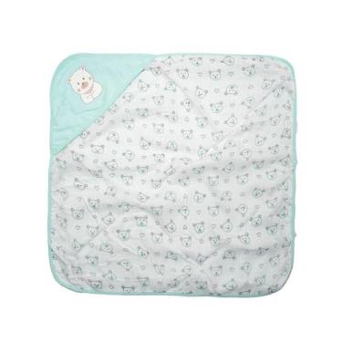 Imagem de TOALHA DE BANHO BEBE C/CAPUZ PLUSH 68 CM X 68 CM BUBLIM cor: ursos - I