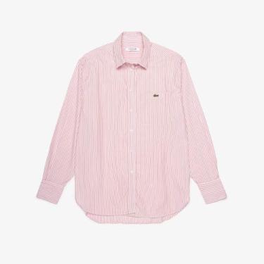 Imagem de Camisa Feminina de Popeline em Modelagem Oversizedd - LACOSTE, 36, Ros