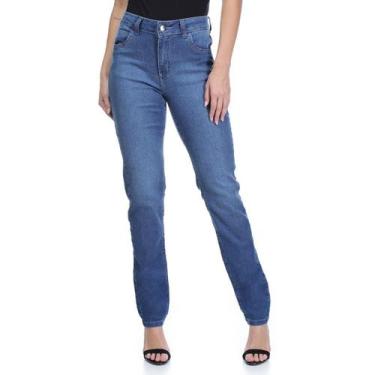 Imagem de Calça Jeans F. Elastano Reta Cintura Média Vilejack VFCJ3031, Azul, 44
