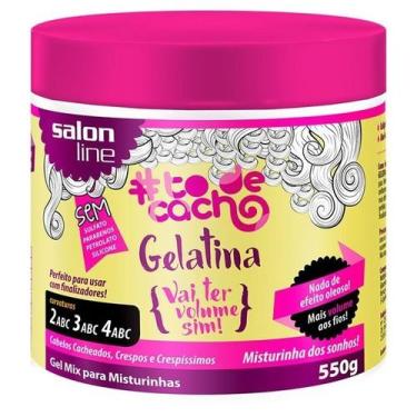 Imagem de GELATINA TO DE CACHOS SUPER VOLUME SALON LINE 550G (ROSA) - Ativador d