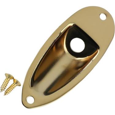 Imagem de Jack Plate Canoa Dourada para Guitarra Strato Dolphin