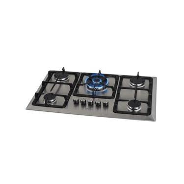 Imagem de Cooktop a Gás Fischer Tc Infinity 5 Bocas Mesa Inox com Trempe de Ferro Fundido Bivolt