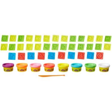 Imagem de Massinha Play-Doh Letras Números e Diversão - Hasbro com Acessórios