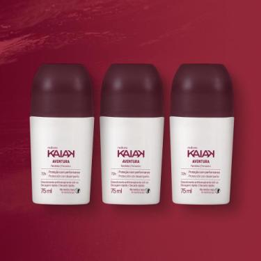 Imagem de Kit Desodorante Antitranspirante Roll-on Kaiak Aventura Feminino (3 un