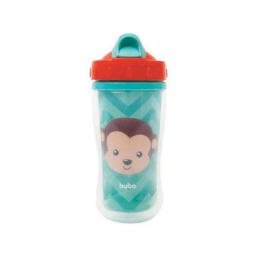 Imagem de Copo Infantil Antivazamento com Canudo e Tampa - 320ml Buba Animal Fun