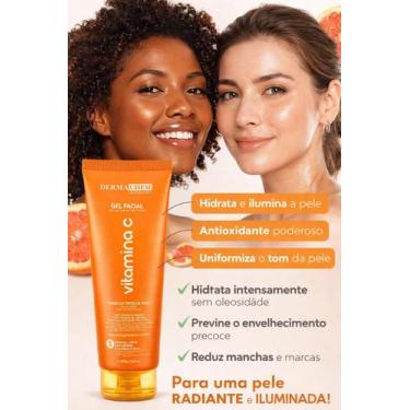 Imagem de Gel Facial Vitamina C Dermachem Clareador Pele Radiante