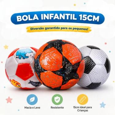 Imagem de Bola Futebol Campo Infantil Nº 2 Pequena Macia Resistente Colorida 15c
