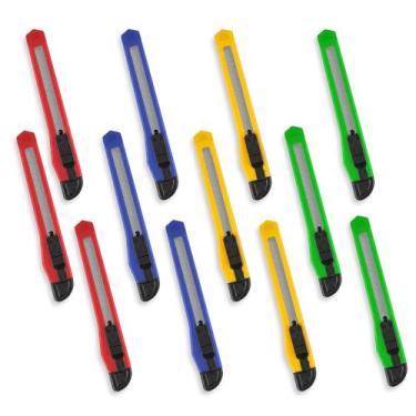 Imagem de Estilete Estreito Office 9mm Seller , Caixa com 12 Unidades - Cortador