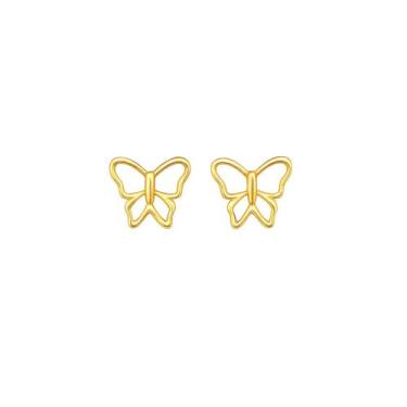 Imagem de Brinco Infantil Borboleta - Banhado em Ouro 18k - Tri Gata Semijoias