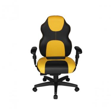 Imagem de Cadeira Gamer com Braço Amarelo Design Office Móveis