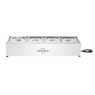 Imagem de Rechaud Buffet Térmico SPL-504 Mantém Alimentos Aquecidos com Controle de Temperatura Inox Spolu