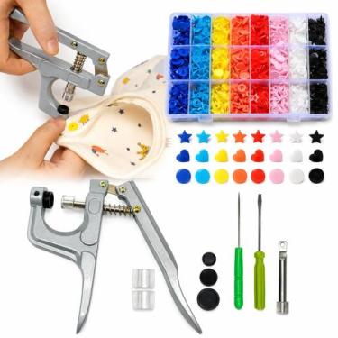 Imagem de Kit Alicate Aplicador Botão de Pressão com Box 360 Botões Coloridos Co