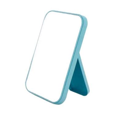 Imagem de Espelho de mesa para maquiagem dobrável e portátil - NoBrand, AZUL