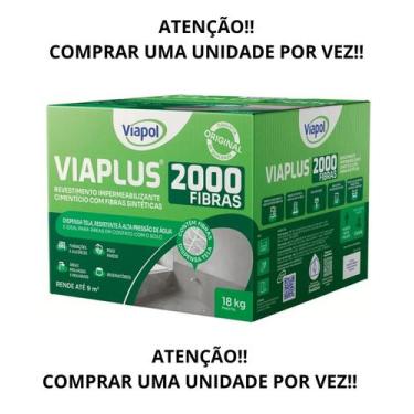 Imagem de Viapol Viaplus 2000 Revestimento Cimentício C/ Fibras 18kg