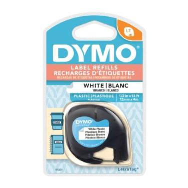 Imagem de Fita plástica dymo para rotulador eletrônico LetraTag branca (12mm x 4m)