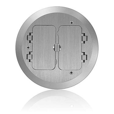 Imagem de Leviton FBC2F-N Placa de cobertura para caixa de concreto banhada a níquel, 2 tampas decorativas