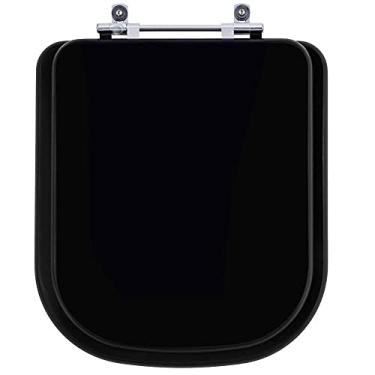 Imagem de Assento Sanitário Poliéster Axis Preto para vaso Deca