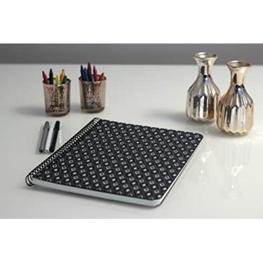 Imagem de Confetti - Caderno Universitário Recover Gravataria 1x1 80 Folhas Pautado Capa Preto