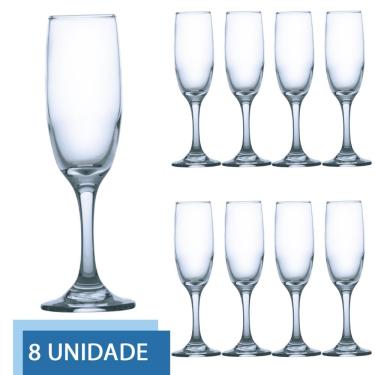 Imagem de Conjunto 8 Taças de Vidro 177ml RIOJA CHAMPAGNE Cristal Luxo