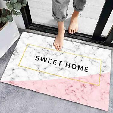 Imagem de SHENGANG Tapete antiderrapante para porta tapetes de banho super absorvente para casa banheiro piso carpete quarto capacho carpete sala de estar, 10,40x60cm