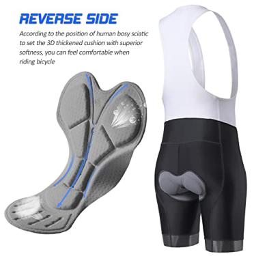 Imagem de Tingpai Calções de ciclismo masculinos respiráveis e acolchoados calções de ciclismo de secagem rápida