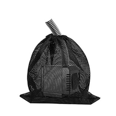 Imagem de 1 peça de saco de barreira de bomba, preto com cordão, saco de filtro de bomba de lago para biofiltros de lago, filtragem de aquário e bolsas de mídia de piscina ao ar livre (11,8 x 15,7 polegadas)