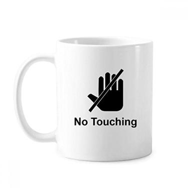 Imagem de Caneca de cerâmica com símbolo de aviso de desenho animado cerâmica xícara de porcelana de café