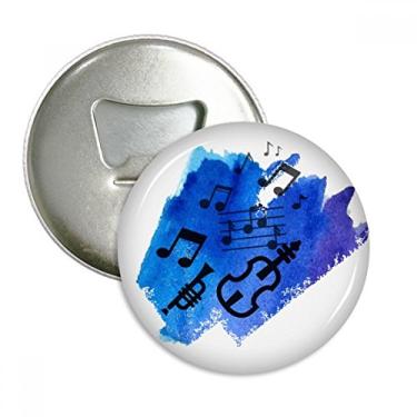 Imagem de Music Blue BackgroundStreet Ilustrate abridor de garrafas ímã de geladeira emblema multifuncional