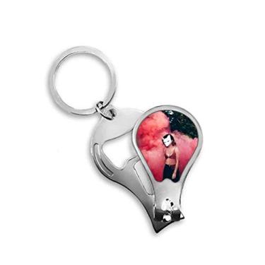 Imagem de Pink Fog Head Girl Florestal Science Nature Scenery Cortador de unhas Abridor Chaveiro Tesoura