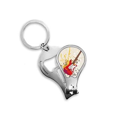 Imagem de Guitarra Elétrica Jazz Música Cultura Cortador de Unhas Abridor Chaveiro Tesoura