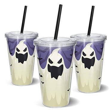 Imagem de Copo Canudo 600ml - Halloween Fantasma