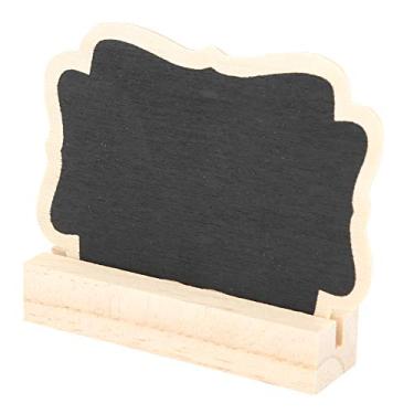 Imagem de 20 conjuntos de mini quadros-negros, quadro de letras leve e fácil de usar, material de madeira para casamento de Natal