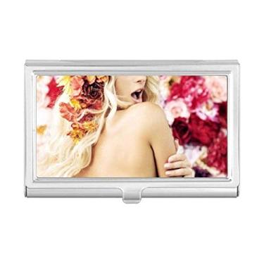 Imagem de Carteira de bolso com porta-cartões com estampa de flores Naked Flowers