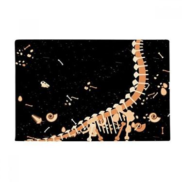 Imagem de DIYthinker Tapete de grama de dinossauro com ossos enormes tapete antiderrapante para porta de banheiro