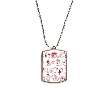 Imagem de DIYthinker Colar para animais de estimação com pingente de corrente de aço inoxidável para o Dia dos Namorados