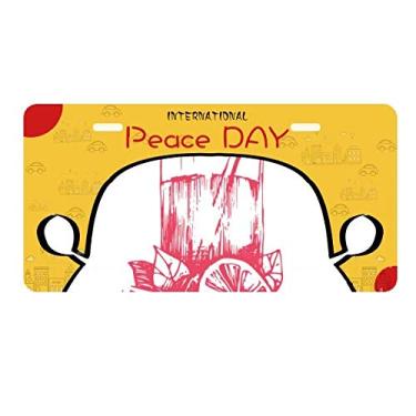Imagem de DIYthinker Juice, Limão, Estampa Ilustração, Ilustração, Placa de Licença Etiqueta Decoração de Carro Dia da Paz